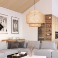 Lampa wisząca BERTA XL naturalny - jasny brąz Ø50cm. 1xE27 goldlux 330635 | 5901508330635