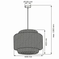 Lampa wisząca BERTA XL naturalny - jasny brąz Ø50cm. 1xE27 goldlux 330635 | 5901508330635
