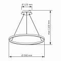 Lampa wisząca LEA 1 czarna Ø 50cm. LED 20W 4000K goldlux