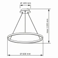 Lampa wisząca LEA 1 nikiel Ø 50cm. LED 20W 4000K goldlux