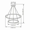 Lampa wisząca LEA 2 czarna Ø 60cm. LED 35W 4000K goldlux