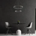 Lampa wisząca LEA 2 nikiel Ø 60cm. LED 35W 4000K goldlux