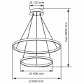 Lampa wisząca LEA 2 nikiel Ø 60cm. LED 35W 4000K goldlux