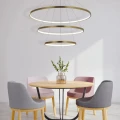 Lampa wisząca LEA 3 złota Ø 80cm. LED 60W 4000K goldlux