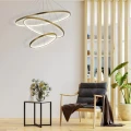 Lampa wisząca LEA 3 złota Ø 80cm. LED 60W 4000K goldlux