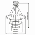 Lampa wisząca LEA 3 nikiel Ø 80cm. LED 60W 4000K goldlux