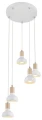 Lampa wisząca Puerto biały | brąz 5xE14 Candellux 35-62772 | 5906714862772