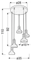 Lampa wisząca Puerto biały | brąz 5xE14 Candellux 35-62772 | 5906714862772