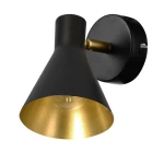 Less czarno-złoty 1xE14 regulowany kinkiet ścienny Candellux 21-70968