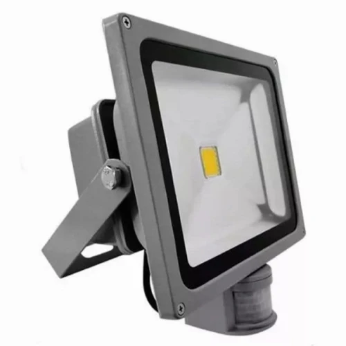 Naświetlacz szary LED 50W, IP65, 3500lm, 4000K z czujnikiem PIR Ecoenergy EE-09-542 | 5901619307960