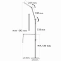 Lampa podłogowa ściemnialna LED FERRARA biała LED 5 step dim. 13W 3000K-6000K