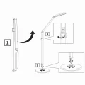 Lampa podłogowa ściemnialna LED FERRARA biała LED 5 step dim. 13W 3000K-6000K