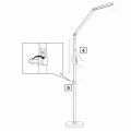 Lampa podłogowa ściemnialna LED FERRARA biała LED 5 step dim. 13W 3000K-6000K