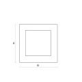 Oprawa sufitowa ALGINE ECO SQUARE 18W IP20 230VAC Barwa Zimna Wojnarowski Spectrum SLI035020CW