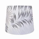 Abażur do lampy podłogowej SCARLET stożek 35cm grey leaves