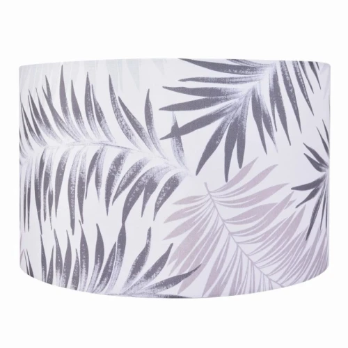 Abażur do lampy podłogowej SCARLET walec 40cm grey leaves goldlux 330802 | 5901508330802