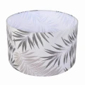 Abażur do lampy podłogowej SCARLET walec 40cm grey leaves goldlux 330802 | 5901508330802