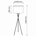 Lampa podłogowa TEKLA ciemnozielona Ø40 E27 goldlux 331380 | 5901508331380