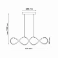 Lampa wisząca INFINITO L czarna LED 34W 4000K goldlux 331052 | 5901508331052