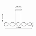 Lampa wisząca INFINITO XXL czarna LED 43W 4000K goldlux 331069 | 5901508331069