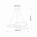 Lampa wisząca TANGO czarna Ø60cm. LED 44W 4000K goldlux 331106 | 5901508331106
