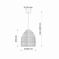 Lampa wisząca SAKURA beżowa Ø35cm. 1xE27 goldlux 330451 | 5901508330451