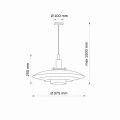 Lampa wisząca TAYLOR biała Ø37,5cm. 1xE7 goldlux 330550 | 5901508330550