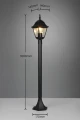 Lampa ogrodowa stojąca LIVENZA czarny mat. E27 IP44 trio 405760132 | 4017807543445