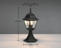 Lampa ogrodowa stojąca LIVENZA czarny mat. wys.39cm. E27 IP44 trio 505760132 | 4017807543421