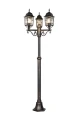 Latarnia ogrodowa potrójna stojąca VOLTURNO antyczny rdzawy wys.200cm. 3xE27 IP44 trio 405960328 | 4017807543612