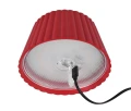 Zewnętrzna lampka tarasowa stojąca SUAREZ czerwony LED dim. 1,5W 3000K akumulator
