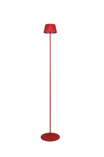 Zewnętrzna lampka tarasowa stojąca SUAREZ czerwony LED dim. 1,5W 3000K akumulator