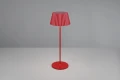 Zewnętrzna lampka stołowa SUAREZ czerwony LED dim. 1,5W 3000K akumulator + stacja ładująca