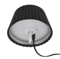 Zewnętrzna lampka stołowa SUAREZ czarny mat LED dim. 1,5W 3000K akumulator + stacja ładująca