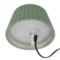 Zewnętrzna lampka stołowa SUAREZ pistacjowy LED dim. 1,5W 3000K akumulator + stacja ładująca