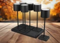 Zestaw lamp stołowych zewnętrznych 6 x Fernandez czarny mat LED dim