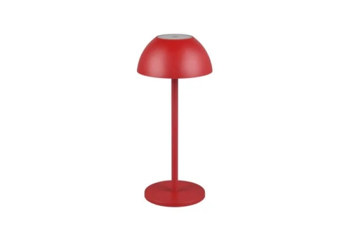 Zewnętrzna lampka stołowa RICARDO czerwony LED 3 step dim. 1,7W 3000K akumulator