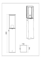 Lampa ogrodowa stojąca z czujnikiem ruchu i zmierzchu GARONNE antracyt wys.80cm. PIR