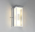 Kinkiet zewnętrzny Garonne biały mat IP44 2xE27 trio 201860231 | 4017807647549