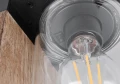 Lampa ogrodowa stojąca Ardila imitacja drewna wys. 65cm. czujnik zmierzchu E27 IP44 trio 511660135 | 4017807603446