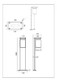 Lampa ogrodowa stojąca Ardila imitacja drewna wys. 65cm. czujnik zmierzchu E27 IP44 trio 511660135 | 4017807603446