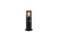 Lampa ogrodowa stojąca z czujnikiem ruchu i zmierzchu HOOSIC czarny mat PIR wys.30cm. E27 IP44