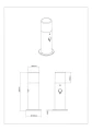 Lampa ogrodowa stojąca z czujnikiem ruchu i zmierzchu HOOSIC czarny mat PIR wys.30cm. E27 IP44