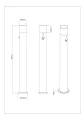 Lampa ogrodowa stojąca z czujnikiem ruchu i zmierzchu HOOSIC czarny mat PIR wys.80cm. E27 IP44