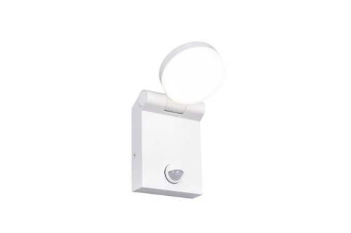 Kinkiet ścienny zewnętrzny uchylny z czujnikiem ruchu i zmierzchu ADOUR biały mat PIR DIP SWITCH LED 7,5W 2300+3000+4000K IP44