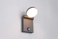 Kinkiet ścienny zewnętrzny uchylny z czujnikiem ruchu i zmierzchu ADOUR antracyt PIR DIP SWITCH LED 7,5W 2300+3000+4000K IP44