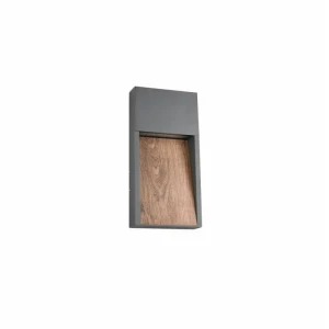 SALMON imitacja drewna | antracyt LED 11W 3000K Kinkiet zewnętrzny
