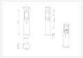 Lampa ogrodowa stojąca z czujnikiem ruchu i zmierzchu PALOMA antracyt PIR wys.50cm E27 IP44