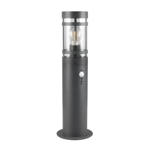 Lampa ogrodowa stojąca z czujnikiem ruchu i zmierzchu PALOMA antracyt PIR wys.50cm E27 IP44