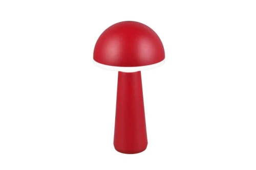Zewnętrzna lampka stołowa FUNGO czerwony LED dim. 2W 3000+4000+6500K IP54 akumulator+stacja ładująca